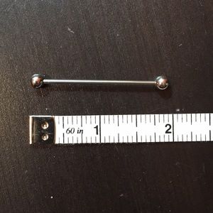 Jewelry - 2” Sterling Silver barbell earring Jewelry - 2” Sterling Silver barbell earring